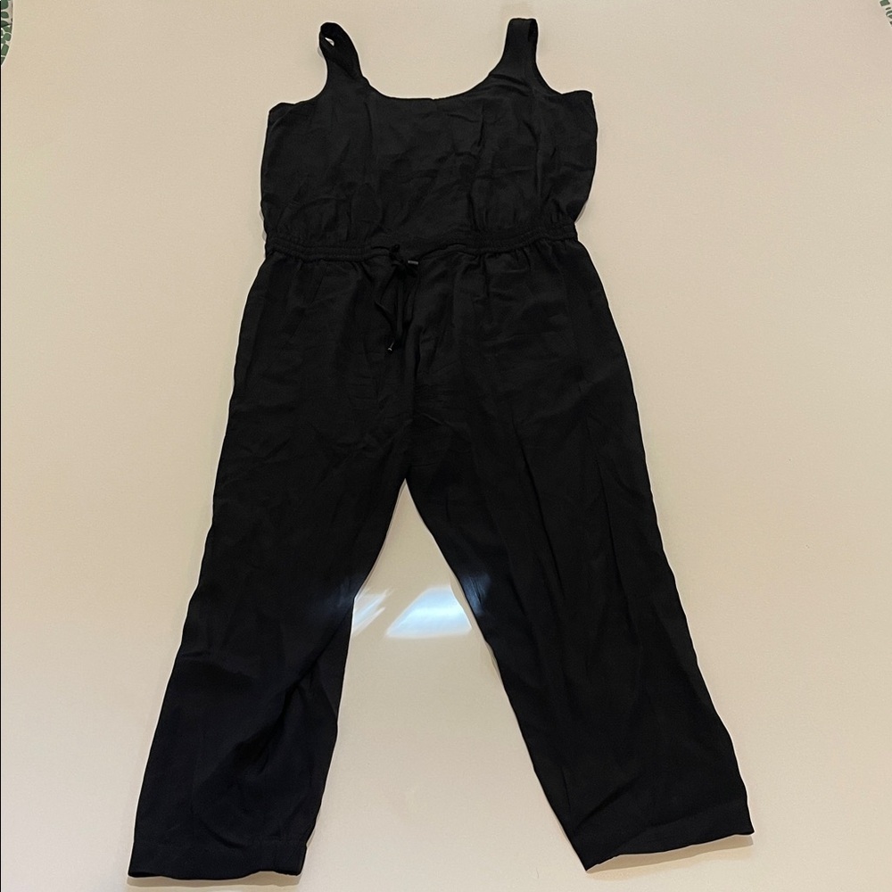 Vince 100% Silk Elegant Black Sleeveless Jumpsuit